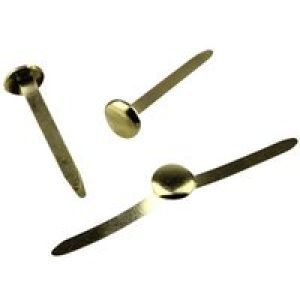Whitecroft Essentials - paper fasteners - 25 mm - brass - pack of 6 x 200