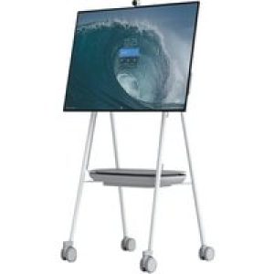 Steelcase cart - for interactive flat panel - grey, arctic white, pewter