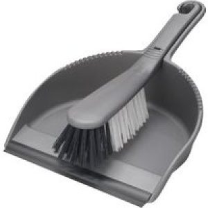 Addis - dustpan and hand brush set - nylon - metallic