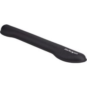 StarTech.com Foam Keyboard Wrist Rest for Ergonomic Typing Support, Padded Non-Slip Keyboard Cushion, Laptop or Desktop Computer Keyboard Wrist, Hand & Arm Rest, Soft Black Nylon Rest Pad - Soft Black Wrist Rest (WRSTRST) - keyboard wrist rest