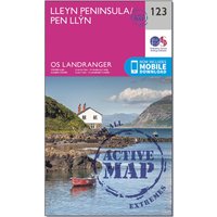 Ordnance Survey Landranger Active 123 Lleyn Peninsula Map With Digital Version - Pink, Pink Ordnance Survey Landranger Active 123 Lleyn Peninsula Map With Digital Version - Pink, Pink