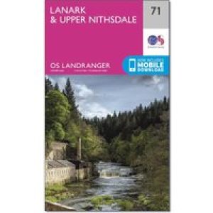 Ordnance Survey Landranger 71 Lanark & Upper Nithsdale Map With Digital Version - Pink, Pink