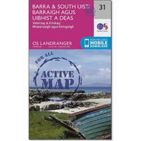Ordnance Survey Landranger Active 31 Barra & South Uist, Vatersay & Eriskay Map With Digital Version - Pink, Pink Ordnance Survey Landranger Active 31 Barra & South Uist, Vatersay & Eriskay Map With Digital Version - Pink, Pink