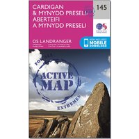 Ordnance Survey Landranger Active 145 Cardigan & Mynydd Preseli Map With Digital Version - Pink, Pink Ordnance Survey Landranger Active 145 Cardigan & Mynydd Preseli Map With Digital Version - Pink, Pink