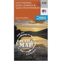 Ordnance Survey Explorer Active 430 Loch Monar, Glen Cannich & Glen Strathfarrar Map With Digital Version - Orange, Orange Ordnance Survey Explorer Active 430 Loch Monar, Glen Cannich & Glen Strathfarrar Map With Digital Version - Orange, Orange