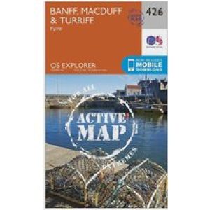 Ordnance Survey Explorer Active 426 Banff, Macduff & Turriff Map With Digital Version - Orange, Orange