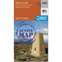 Ordnance Survey Explorer Active 468 Shetland - Mainland North East Map With Digital Version - Orange, Orange Ordnance Survey Explorer Active 468 Shetland - Mainland North East Map With Digital Version - Orange, Orange
