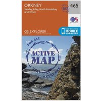 Ordnance Survey Explorer Active 465 Orkney - Sanday, Eday, North Ronaldsay & Stronsay Map With Digital Version - Orange, Orange Ordnance Survey Explorer Active 465 Orkney - Sanday, Eday, North Ronaldsay & Stronsay Map With Digital Version - Orange, Orange