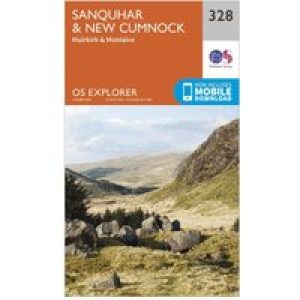 Ordnance Survey Explorer 328 Sanquhar & New Cumnock Map With Digital Version - Orange, Orange