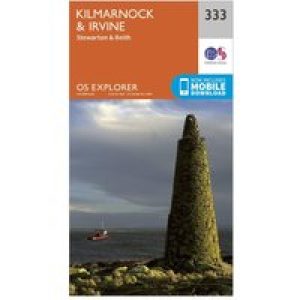 Ordnance Survey Explorer 333 Kilmarnock & Irvine Map With Digital Version - Orange, Orange
