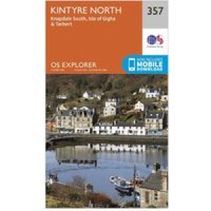 Ordnance Survey Explorer 357 Kintyre North Map With Digital Version - Orange, Orange