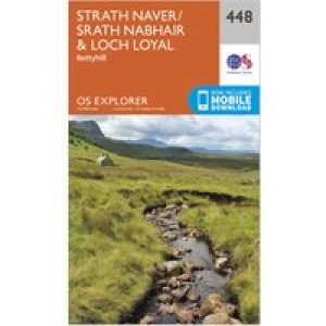 Ordnance Survey Explorer 448 Strath Naver & Loch Loyal Map With Digital Version - Orange, Orange