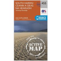 Ordnance Survey Explorer Active 455 South Harris Map With Digital Version - Orange, Orange Ordnance Survey Explorer Active 455 South Harris Map With Digital Version - Orange, Orange