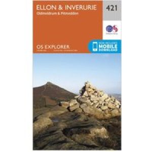 Ordnance Survey Explorer 421 Ellon & Inverurie Map With Digital Version - Orange, Orange
