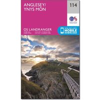 Ordnance Survey Landranger 114 Anglesey Map With Digital Version - Pink, Pink Ordnance Survey Landranger 114 Anglesey Map With Digital Version - Pink, Pink