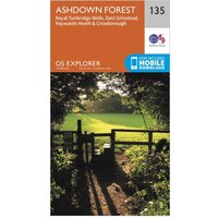 Ordnance Survey Explorer 135 Ashdown Forest Map With Digital Version - Orange, Orange Ordnance Survey Explorer 135 Ashdown Forest Map With Digital Version - Orange, Orange