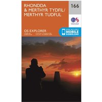 Ordnance Survey Explorer 166 Rhondda & Merthyr Tydfil Map With Digital Version - Orange, Orange Ordnance Survey Explorer 166 Rhondda & Merthyr Tydfil Map With Digital Version - Orange, Orange