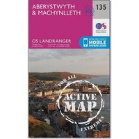 Ordnance Survey Landranger Active 135 Aberystwyth & Machynlleth Map With Digital Version - Pink, Pink Ordnance Survey Landranger Active 135 Aberystwyth & Machynlleth Map With Digital Version - Pink, Pink