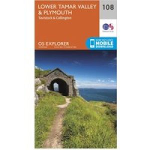 Ordnance Survey Explorer 108 Lower Tamar Valley & Plymouth Map With Digital Version - Orange, Orange