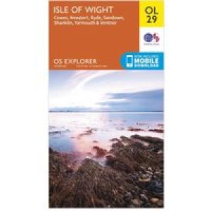 Ordnance Survey Explorer Ol29 Isle Of Wight Map With Digital Version - Orange, Orange