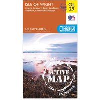 Ordnance Survey Explorer Active Ol 29 Isle Of Wight Map - Orange, Orange Ordnance Survey Explorer Active Ol 29 Isle Of Wight Map - Orange, Orange