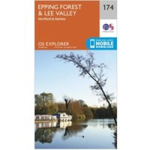 Ordnance Survey Explorer 174 Epping Forest & Lee Valley Map With Digital Version - Orange, Orange