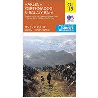 Ordnance Survey Explorer Ol 18 Harlech, Porthmadog & Bala Map - Orange, Orange Ordnance Survey Explorer Ol 18 Harlech, Porthmadog & Bala Map - Orange, Orange