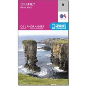 Ordnance Survey Landranger 6 Orkney  Mainland Map With Digital Version - Pink, Pink