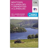 Ordnance Survey Landranger 136 Newtown & Llanidloes Map With Digital Version - Pink, Pink Ordnance Survey Landranger 136 Newtown & Llanidloes Map With Digital Version - Pink, Pink