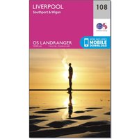 Ordnance Survey Landranger 108 Liverpool, Southport & Wigan Map With Digital Version - Pink, Pink Ordnance Survey Landranger 108 Liverpool, Southport & Wigan Map With Digital Version - Pink, Pink