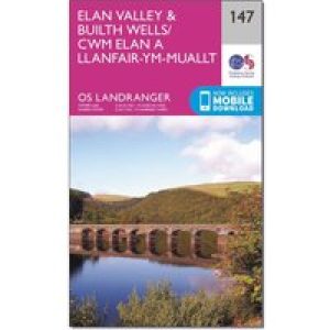 Ordnance Survey Landranger 147 Elan Valley & Builth Wells Map With Digital Version - Pink, Pink