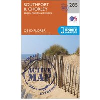 Ordnance Survey Explorer Active 285 Southport & Chorley Map With Digital Version - Orange, Orange Ordnance Survey Explorer Active 285 Southport & Chorley Map With Digital Version - Orange, Orange