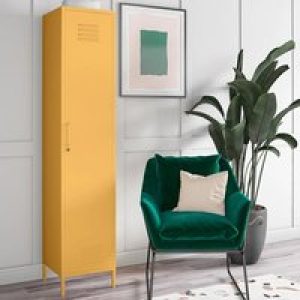 Caches Metal Locker Storage Cabinet With 1 Door In Yellow