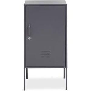 Rumi Metal Locker Storage Cabinet With 1 Door In Grey