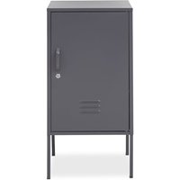 Rumi Metal Locker Storage Cabinet With 1 Door In Grey Rumi Metal Locker Storage Cabinet With 1 Door In Grey