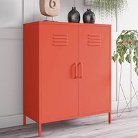 Caches Metal Locker Storage Cabinet With 2 Doors In Orange Caches Metal Locker Storage Cabinet With 2 Doors In Orange