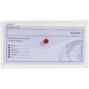 Snopake Polyfile - document wallet - for 110 x 220 mm - capacity: 30 sheets - clear (pack of 5)