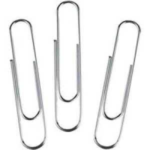 Whitecroft Essentials - paper clips - giant - 51 mm - plain silver - pack of 1000