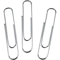 Whitecroft Essentials - paper clips - giant - 51 mm - plain silver - pack of 1000 Whitecroft Essentials - paper clips - giant - 51 mm - plain silver - pack of 1000