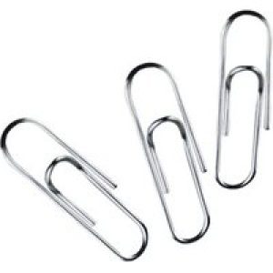 Whitecroft Essentials Small - paper clips - 22 mm - silver - pack of 1000
