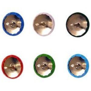 Whitecroft Essentials - thumbtacks - cello top - 9.5 mm - assorted colours - pack of 10 x 100