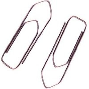 Whitecroft Essentials Jumbo - paper clips - 45 mm - silver - pack of 10 x 100