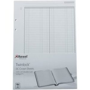 ACCO Twinlock Crown 3C Double Ledger - loose-leaf accounting system refill - 100 sheets