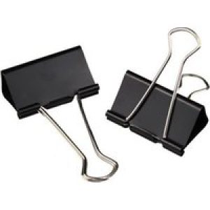 Whitecroft Essentials - foldback clip - 41 mm - black - pack of 10